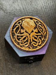 Шестиугольная шкатулка, Ктулху, Шкатулка-активатор, зарядка для предметов силы, Магическая шкатулка Соломона, Звезда Соломона, Активатор амулетов, Артефакт на заказ, Активатор амулетов на удачу,