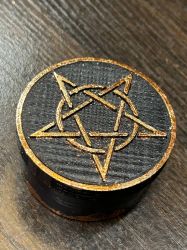 Пентаграмматон, Круглая шкатулка, ма мага Балтазара, Шкатулка-активатор, зарядка для предметов силы, Магическая шкатулка Соломона, Звезда Соломона, Активатор амулетов, Артефакт на заказ, Активатор амулетов на удачу,